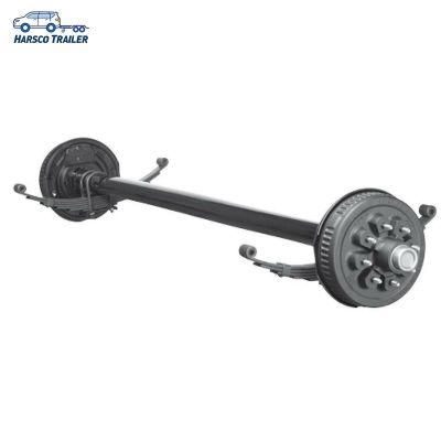 3000KG Capcaity,PCD 8-165.1,60mm Round Tube 12 inch Hydrualic Drum Brake Axle