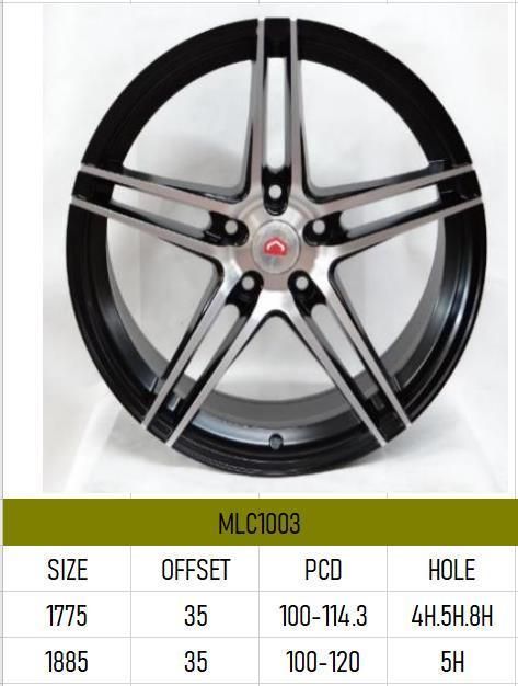 MLC1003 Aluminium Alloy Car Wheel Rim Auto Aftermarket Wheel