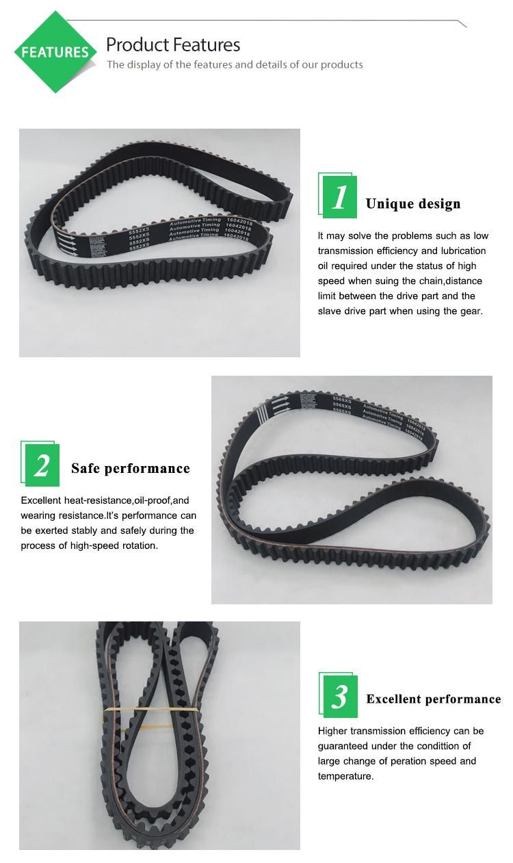 High Quality Rubber Transmission Belt Timing Belt 124mr19