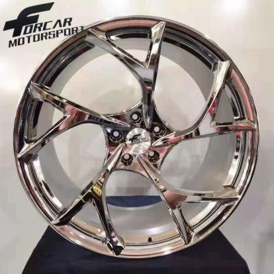 Aluminum T6061 Customized Chrome Forged Alloy Wheels with 20/21/22/24 Inch