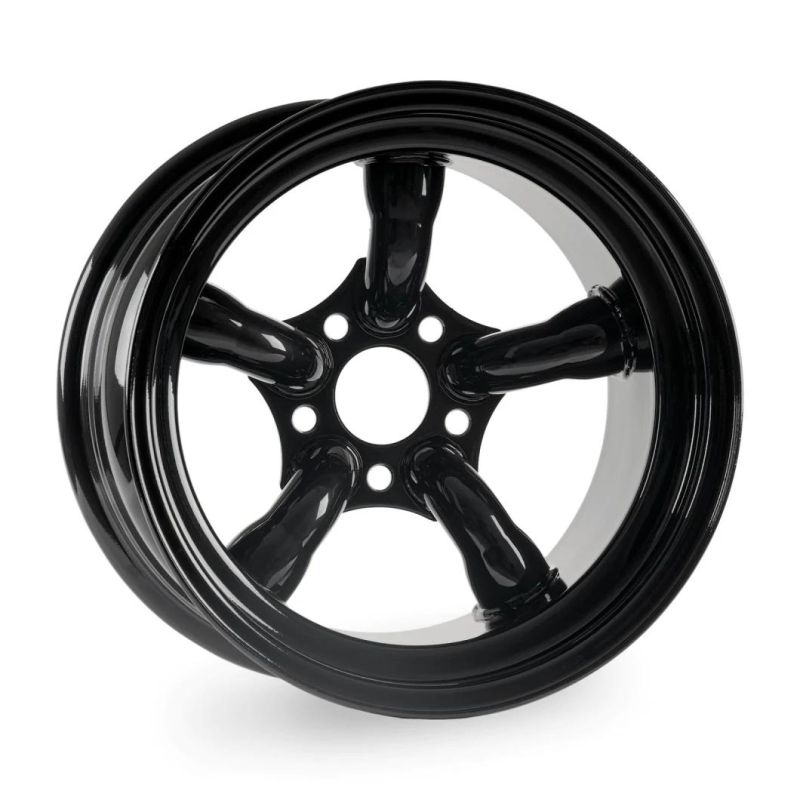 Black Steel Wheels 5 Pipes 5 Split Spoke Wheel 16X10" 5X120