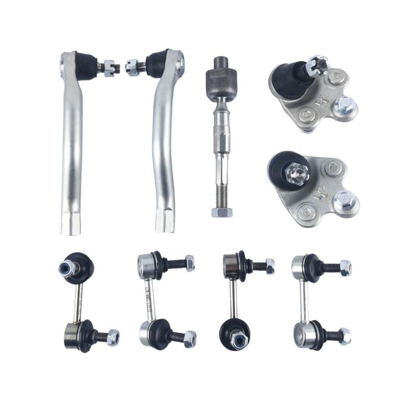 9 Pieces Set Suspension Kit Includes Steering Tie Rod End, Steering Tie Rod, Ball Joint, Sway Bar Link for Honda Civic 2006-2011