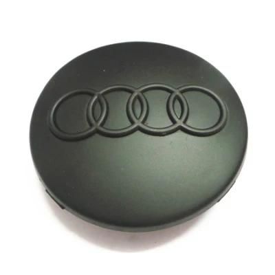 60mm Custom ABS Chrome Car Logo Black Base Center Wheel Caps