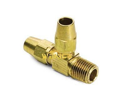 Air Brake Compression Fittings Male Run Tee for Copper Tubing in Air Brake Systems