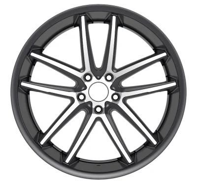 Alumilum Alloy Wheel Rims 20/22 Inch 5 Hole 112-120 PCD Black Machined Face Wheels for Passenger Car Wheel China Professional Manufacturer