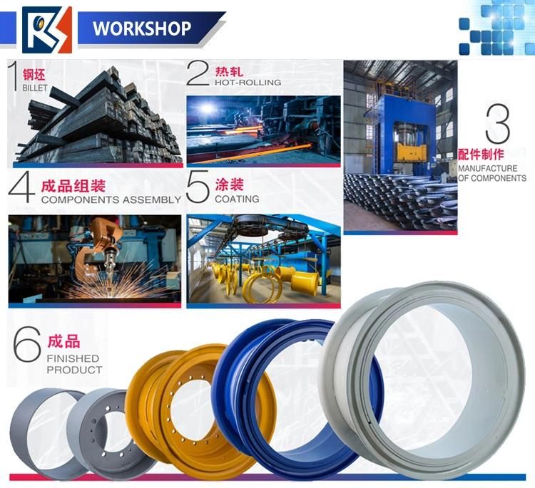 Manufacturer Supply 51-24.00/5.0 Tubeless Steel Wheel Rims for 33.00-51 Tire