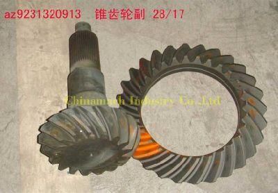 Sinotruck Heavy Truck Parts Az9231320913 Bevel Gear Pair