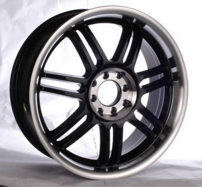 China OEM Black Machined Lip Auto Racing Car Aluminum Alloy Wheel Rim