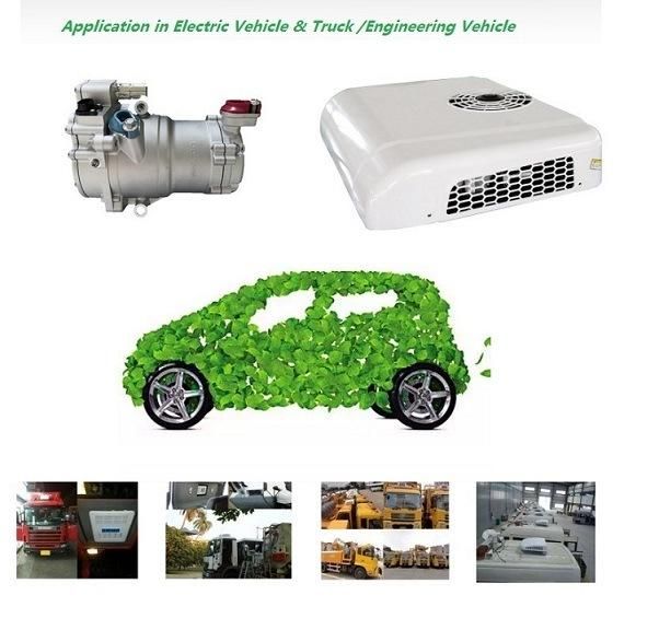 Semi-Hermetic Horizontal Electric Vehicle Transport Scroll Refrigerator Compressor