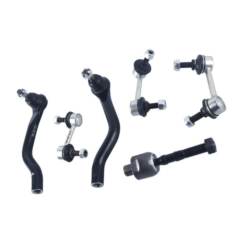 6 Pieces Suspension Kit Includes Front &Rear Stabilizer Link, Front Inner Tie Rod Endoutside and L/R Tie Rod End for Honda Odyssey 05-08