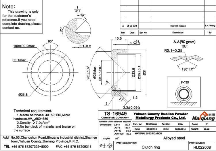 Powder Metallurgy Clutch Ring