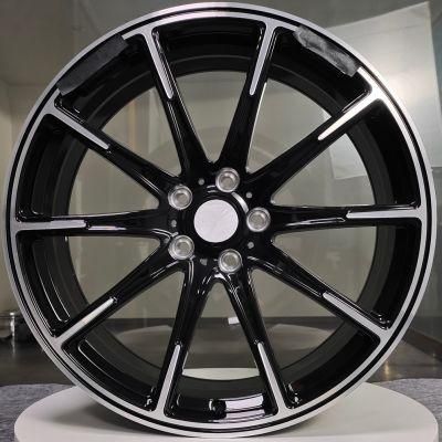 1 Piece Monoblock Forged T6061 Alloy Rims Wheels for Brabus Customized T6061 Material with Mag Rims with Gloss Black Machined Face