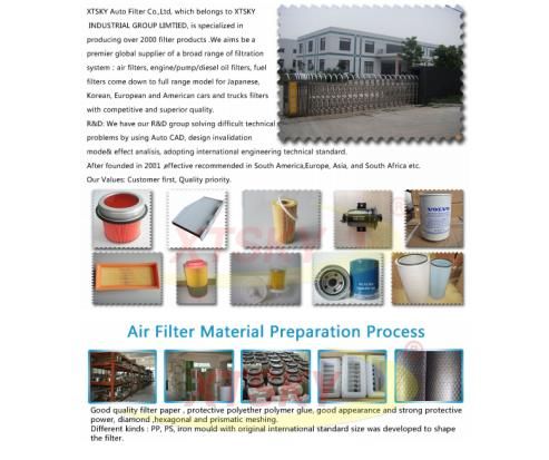 High Performance Auto Air Filter Supplier