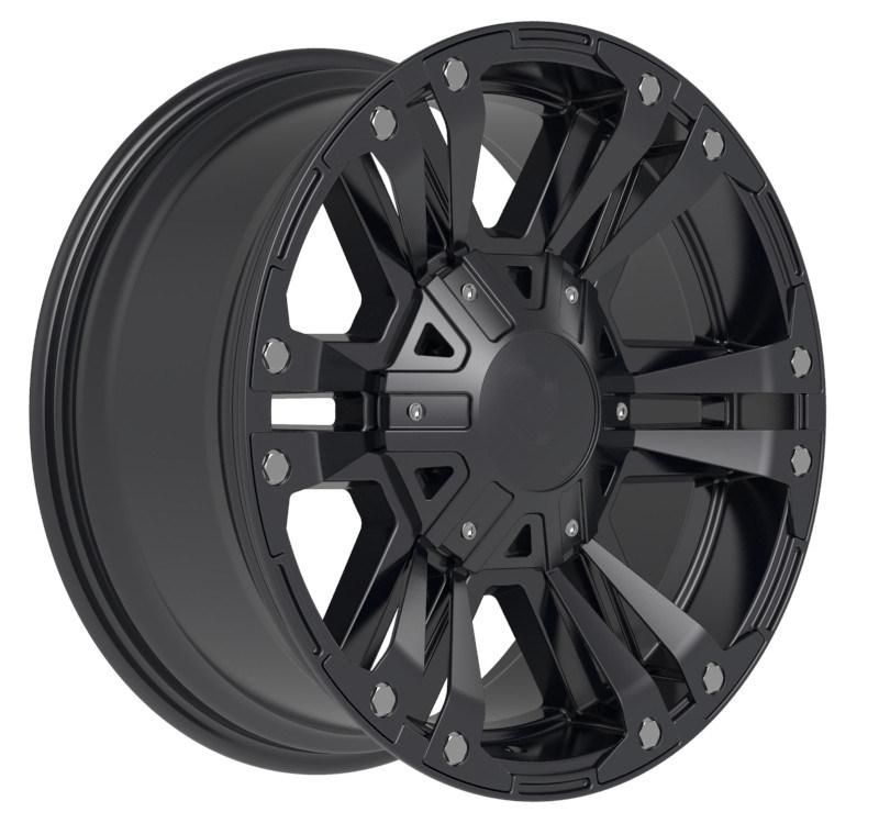 OEM/ODM Alumilum Alloy Wheel Rims 20 Inch 6X139.7 PCD 20 Et Black Color Finish China Professional Manufacturer for Passenger Car Wheel Car Tire