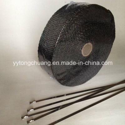 Heat Resistant Black Fiberglass Exhaust Header Insulating Wrap