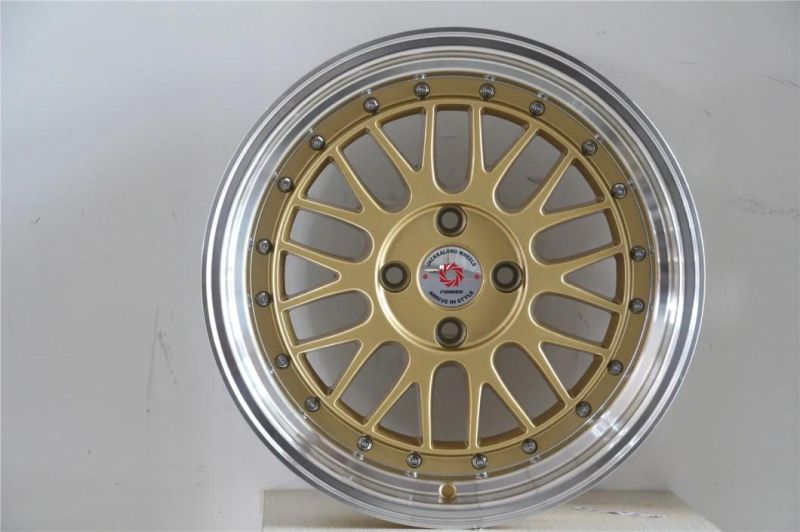 Gold Colored Car Alloy Wheel Rim