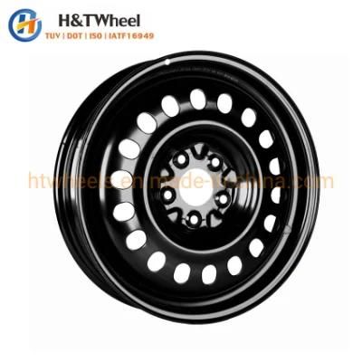 H&T Wheel 725701 China 17 Inch 17X4.0 PCD 5X1143 Black Steel Spare Car Wheels
