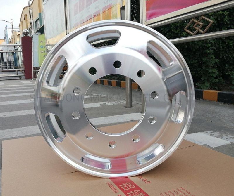 22.5X8.25 Super Quality Forged Aluminum Wheels for Truck with Trapezoid Wind Holes