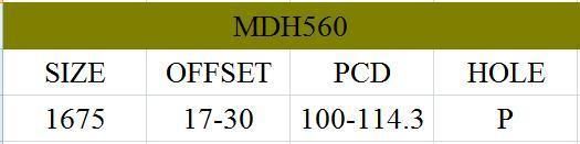 MDH560 JXD Brand Auto Spare Parts Alloy Wheel Rim Aftermarket Car Wheel