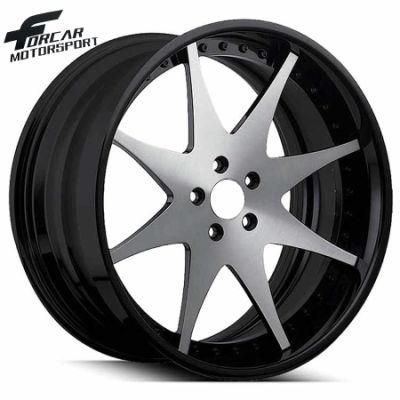 Two-Piece Deep Lip Design 18-24 Inch Forged Aluminum Rims