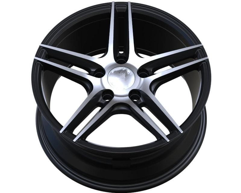 China Professional Manufacturer Aluminum Alloy Wheel Rims 16-20 Inch 4/5 Hole Black Machined Face for Passenger Car Tires Car Wheel