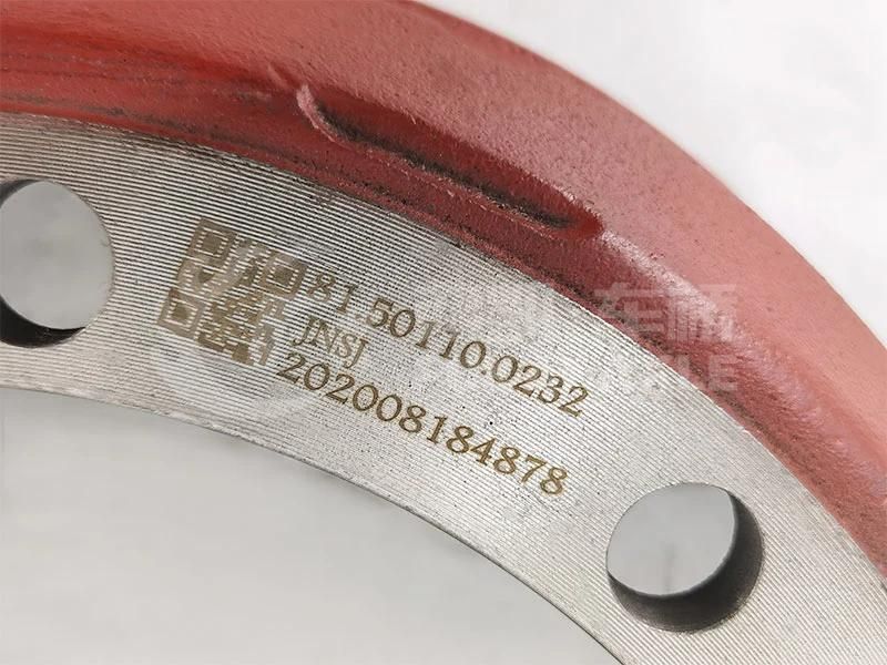 81.50110.0232 Front Brake Drum Reinforced with Stiffener for Shacman Delong Truck Spare Parts
