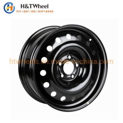 H&T Wheel Factory Direct 785709 17 Inch 17X7.0 Black 5X114.3 Steel Car Wheel Rims